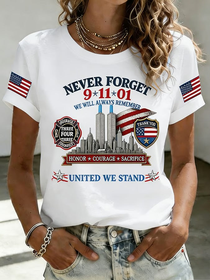 Never Forget 9 11 First Responders Shirt, Women's Graphic Tee, September 11 Shirt