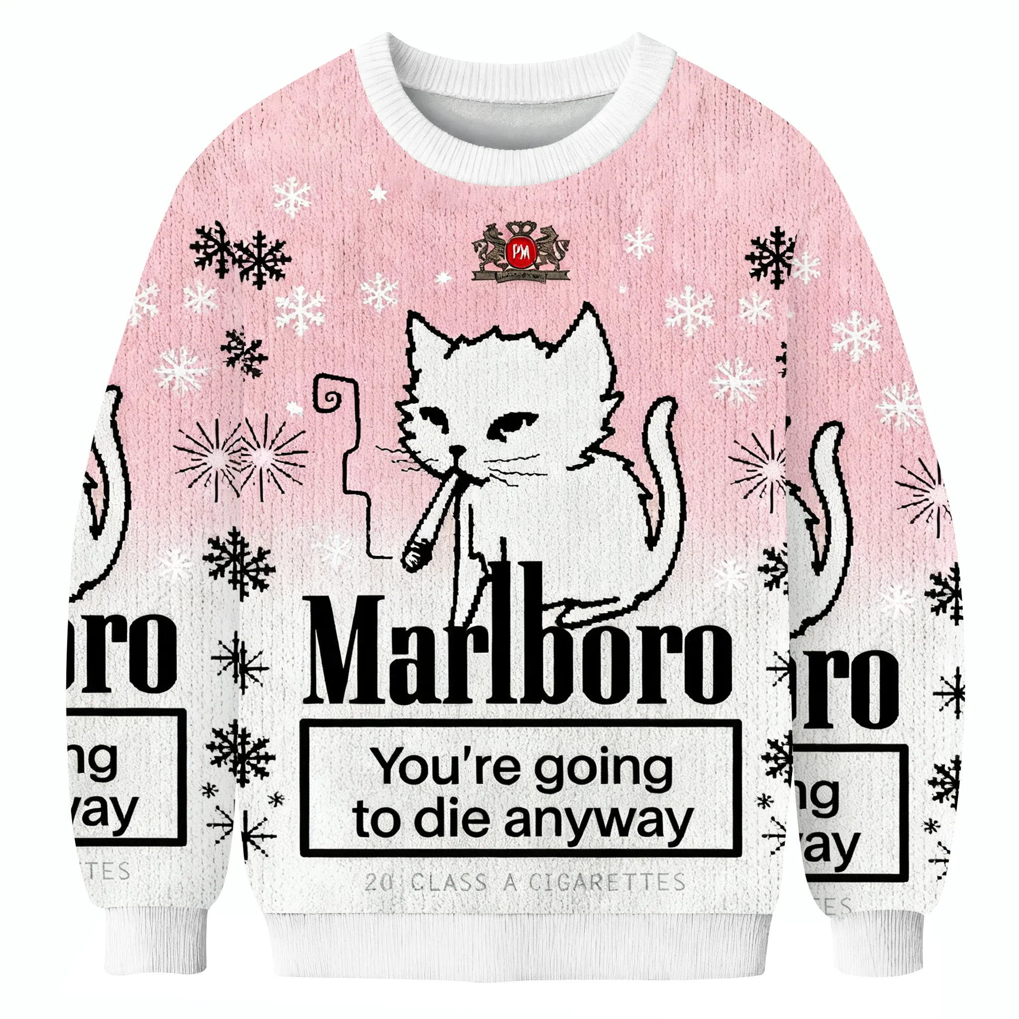 You’re Going To Die Anyway Funny Cat Funny Ugly Sweater, Ugly Xmas Sweater, Christmas Ugly Sweatshirt