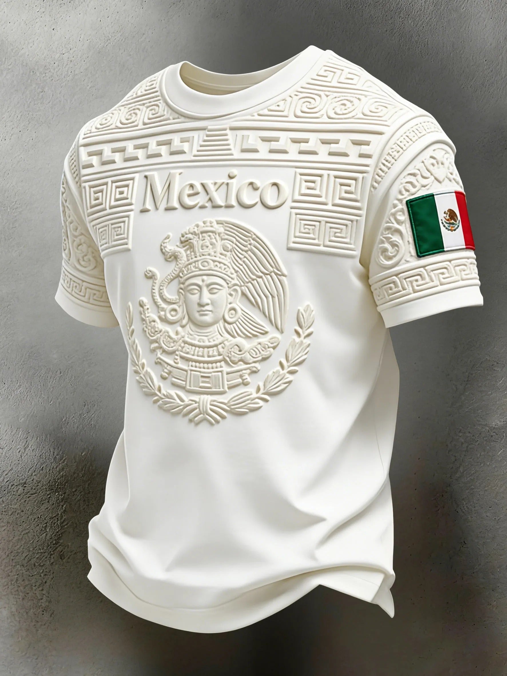Mexico Aztec Heritage White T-Shirt, Soccer Champion Gameday Shirts, Soccer Fan Gift
