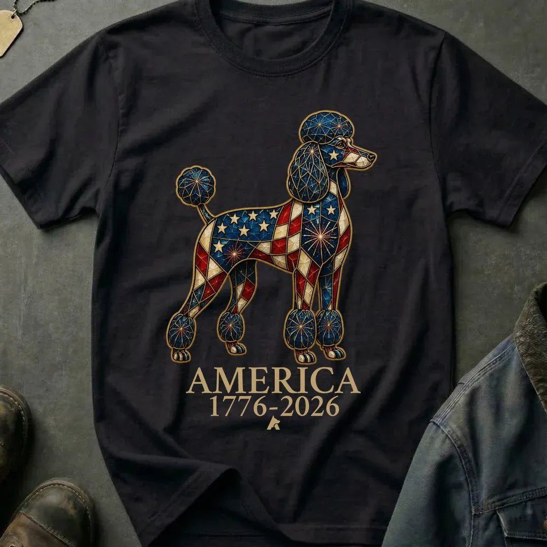 Poodle-Mosaic America 1776-2026 Shirt, America 250 Celebrations Shirt, Patriotic T-Shirt