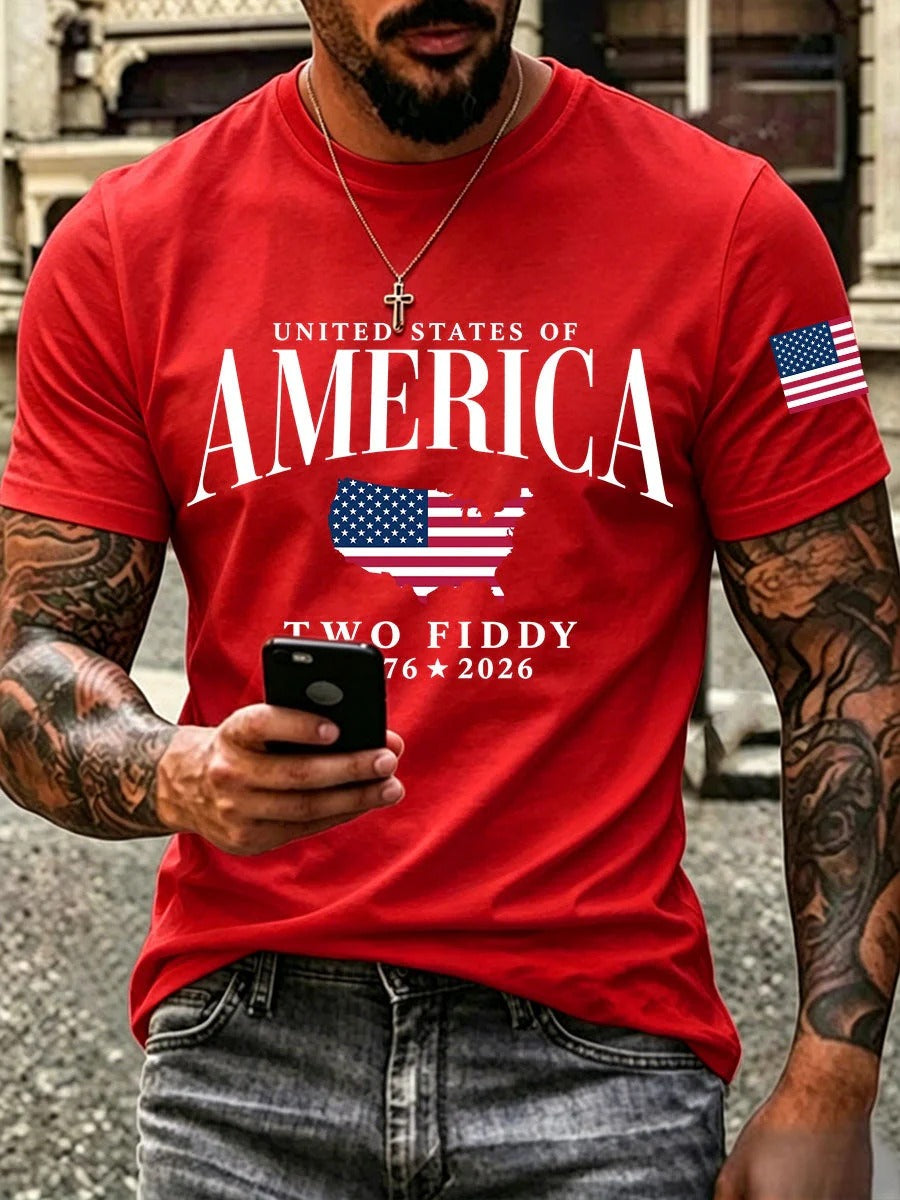 Vintage United States Of America Map Men's T-Shirt, America 250 Shirt, USA Shirt