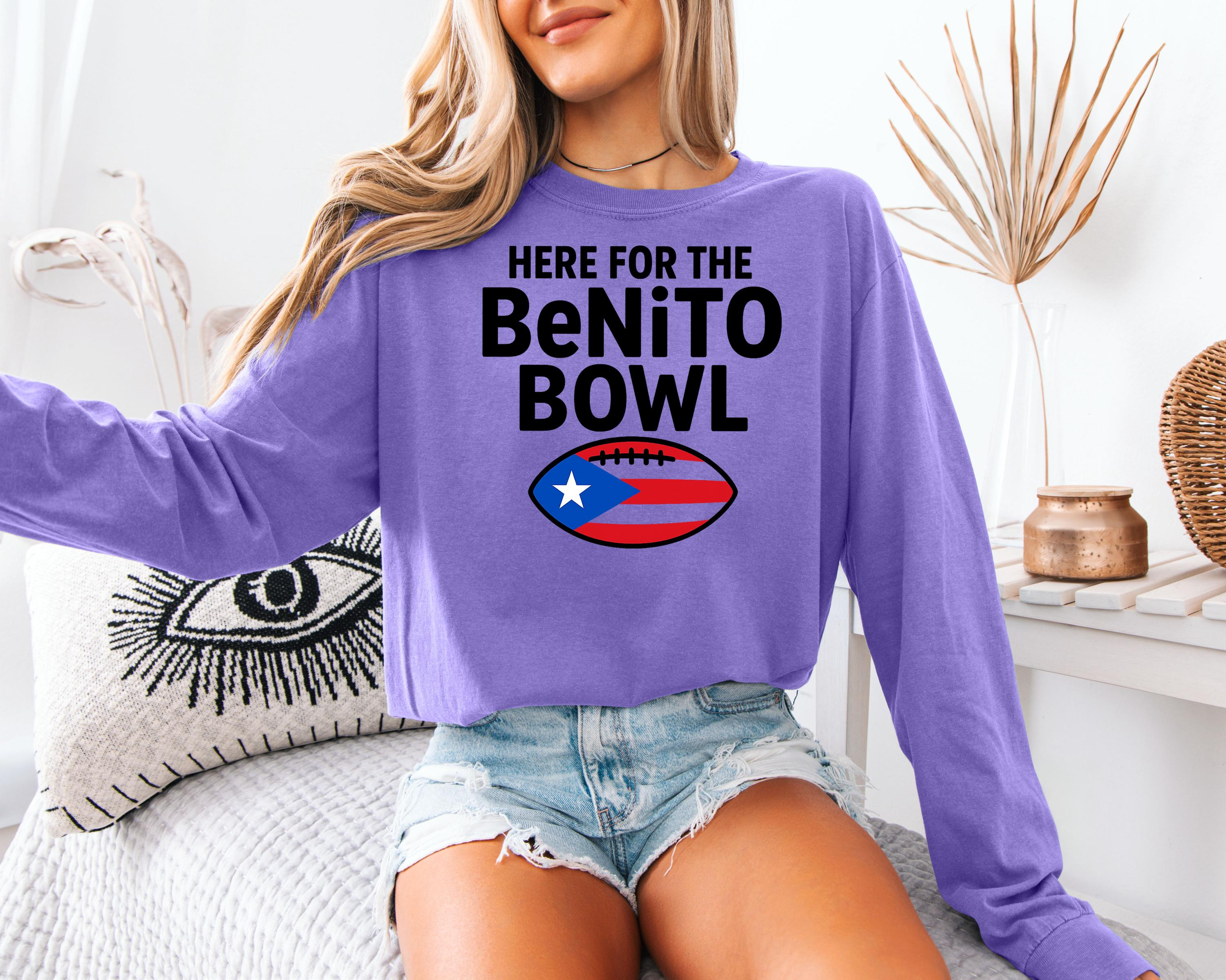 Benito Bowl Shirt Bad Bunny Football Tee With Puerto Rico Flag Halftime Show Shirt Urban Style Jersey