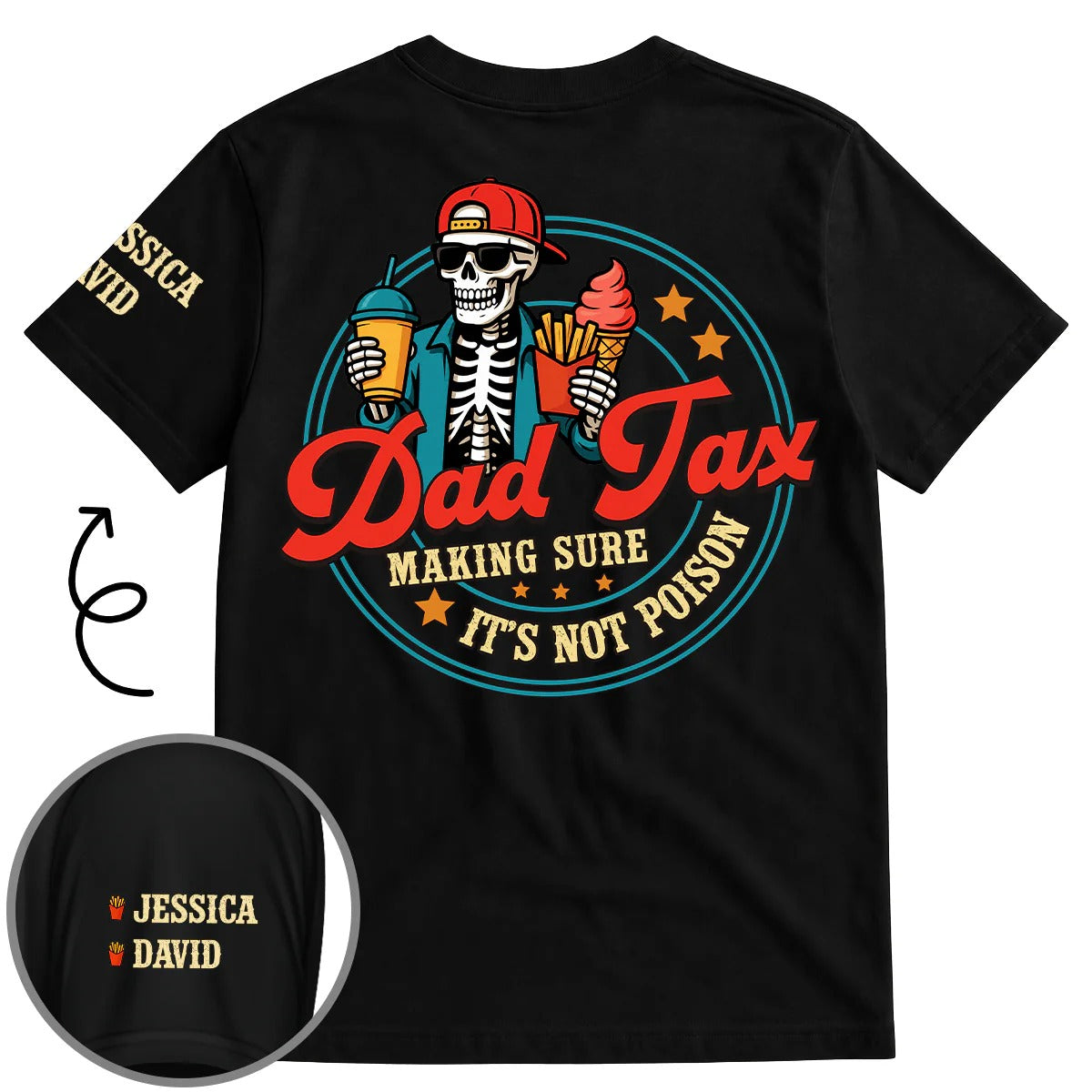 Funny Dad Tax Personalized Shirt, Custom Name Shirt For Dad, Gift For Dad