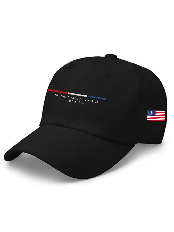 USA 250th Anniversary Printed Casual Unisex Cap, 4th Of July Printed Hat, Classic Cap