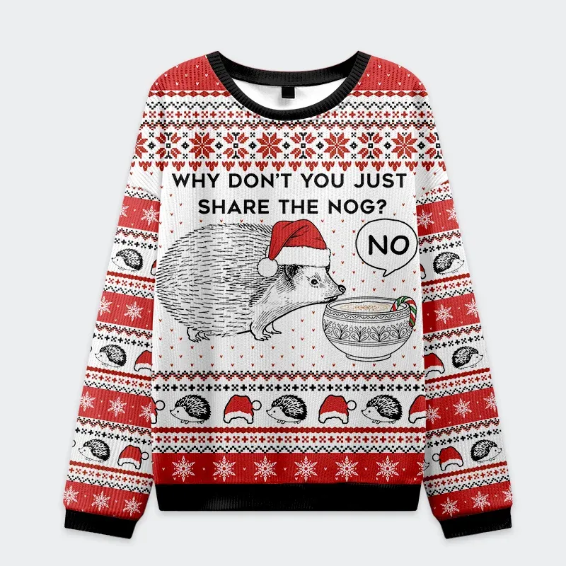 Hedgehog Rejection Funny Ugly Sweater, Ugly Xmas Sweater, Christmas Ugly Sweatshirt