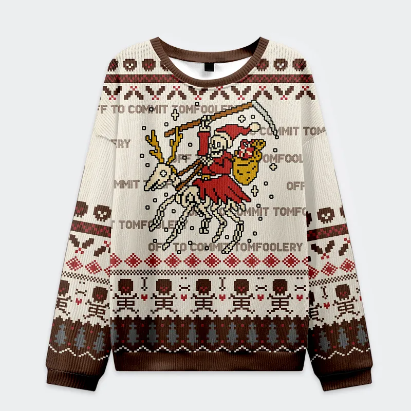 Pixel Deathmas Rider Funny Ugly Sweater, Ugly Xmas Sweater, Christmas Ugly Sweatshirt