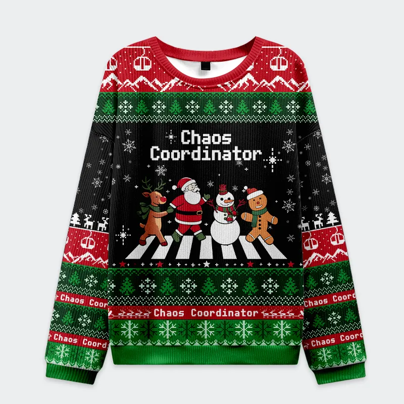 Holiday Chaos Coordinator Funny Ugly Sweater, Ugly Xmas Sweater, Christmas Ugly Sweatshirt
