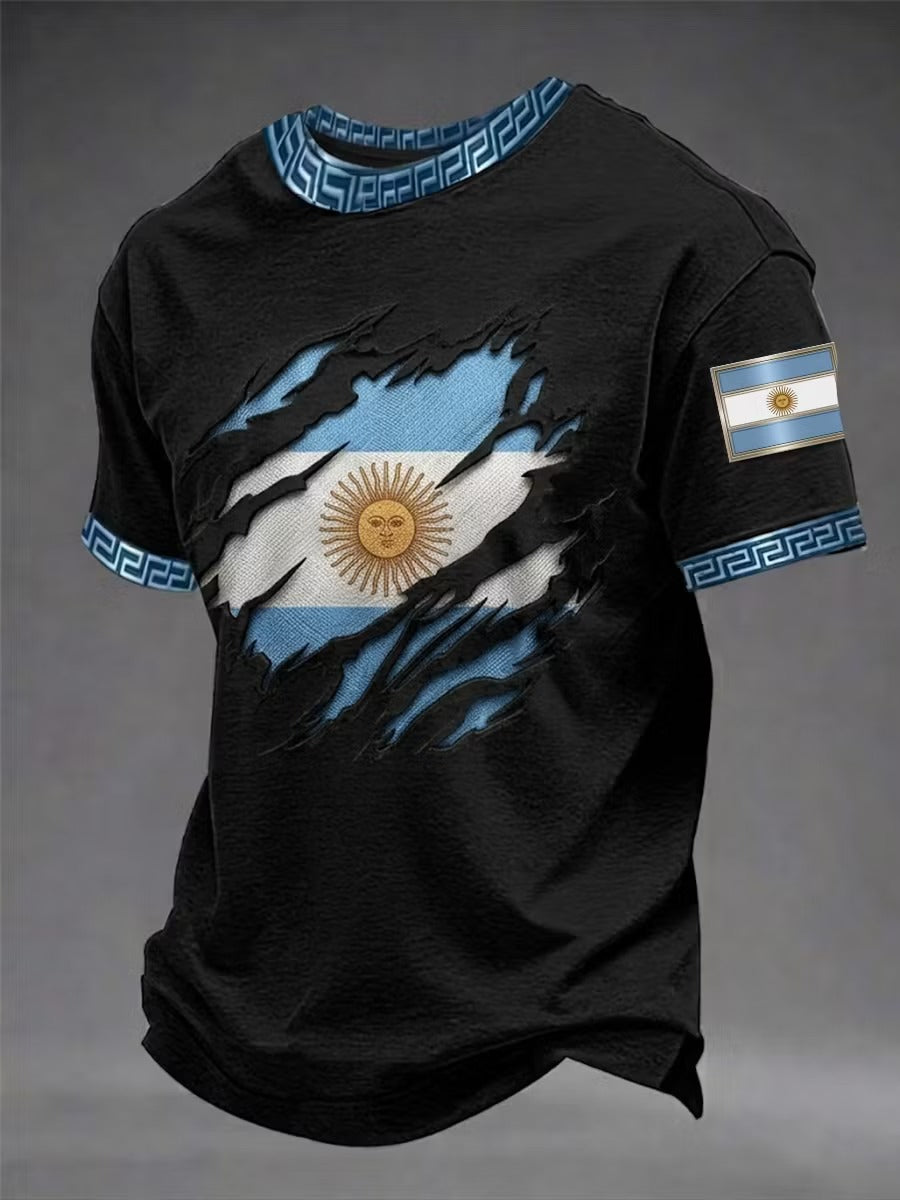 Torn Argentina Flag Argentinian Day Football Mens Shirt Soccer Dad Shirt Gifts For Soccer Lovers