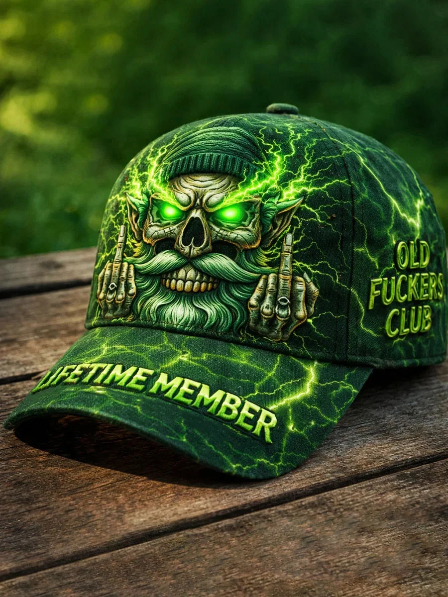 Old Fckers Club Printed Casual Unisex Cap, Lifetime Member Printed Hat, Classic Cap