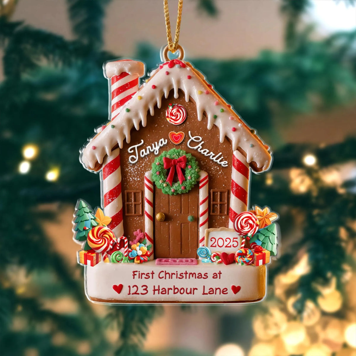 Our First Christmas Home Ornament, Personalized Acrylic Ornament, New Home Gift