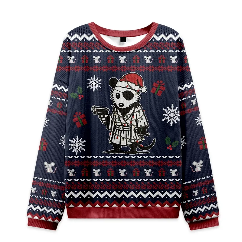 Possum Samurai Christmas Funny Ugly Sweater, Ugly Xmas Sweater, Christmas Ugly Sweatshirt