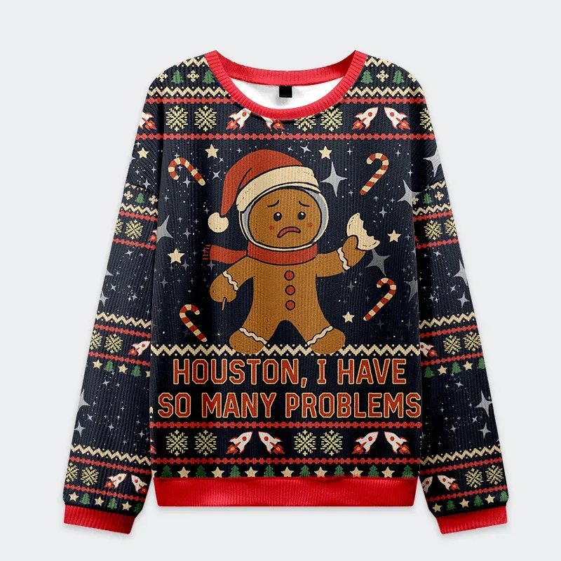 Gingerbread Men Have Many Problems Funny Ugly Sweater, Ugly Xmas Sweater, Christmas Ugly Sweatshirt