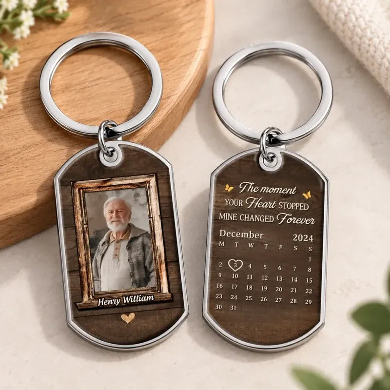 Personalized Photo Memorial Keychain, Sympathy Gift, In Loving Memory Gift
