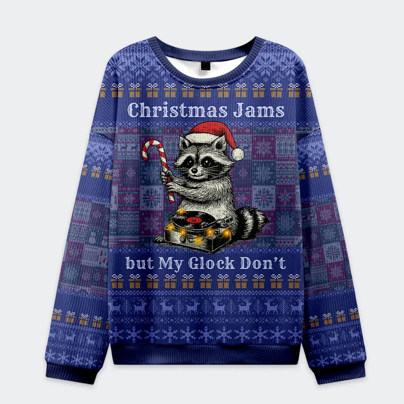 Christmas Jams But Glock Don’t Funny Ugly Sweater, Ugly Xmas Sweater, Christmas Ugly Sweatshirt