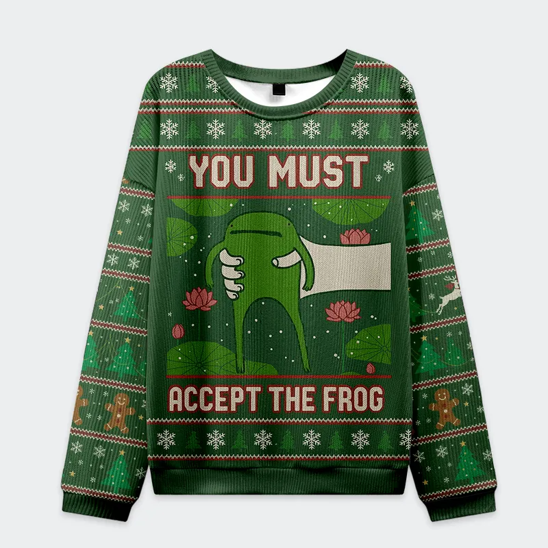 Funny Give You Frog Funny Ugly Sweater, Ugly Xmas Sweater, Christmas Ugly Sweatshirt
