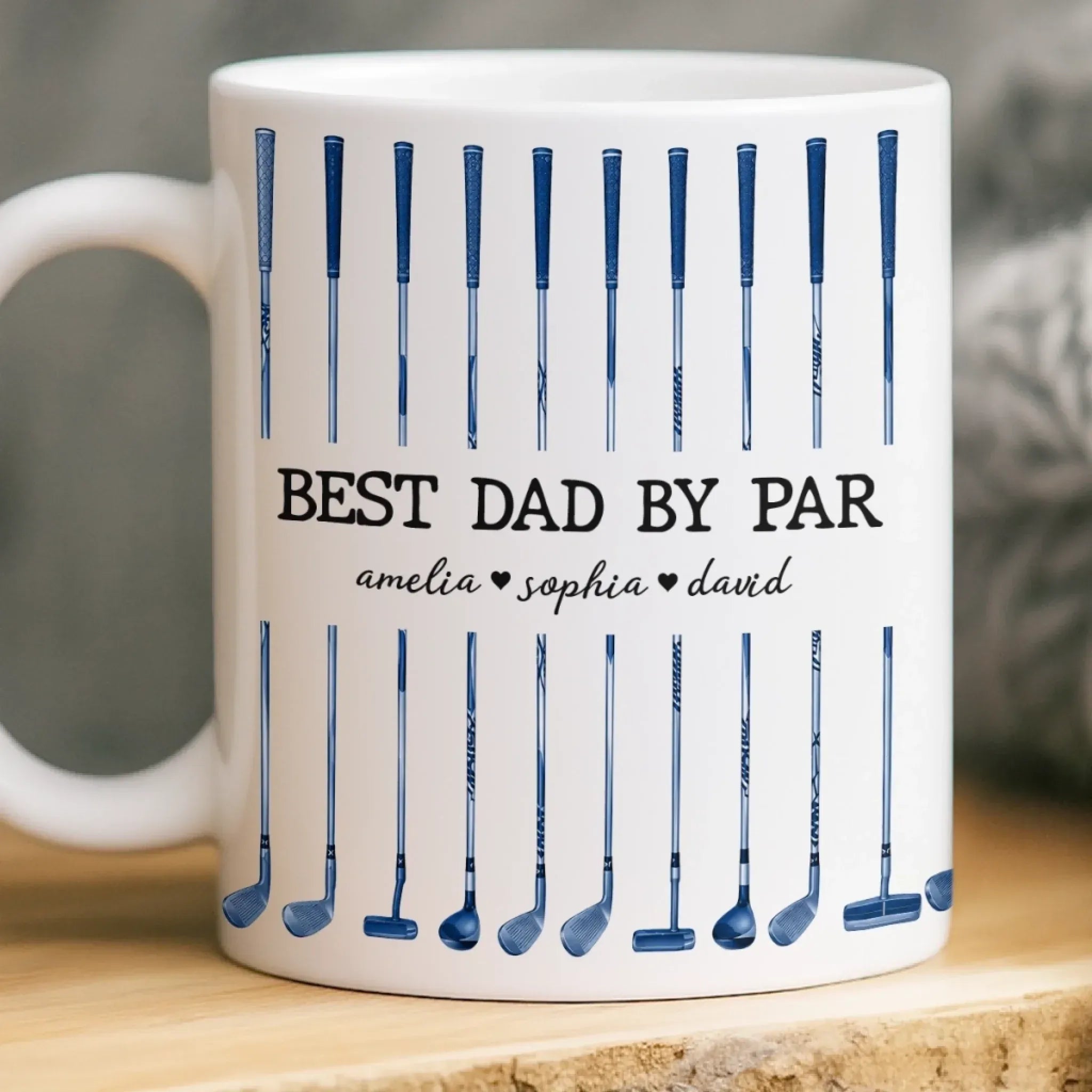 Best Dad By Par Mug, Personalized Custom Coffee Mug, Golf Lover Gift, Gift Mug