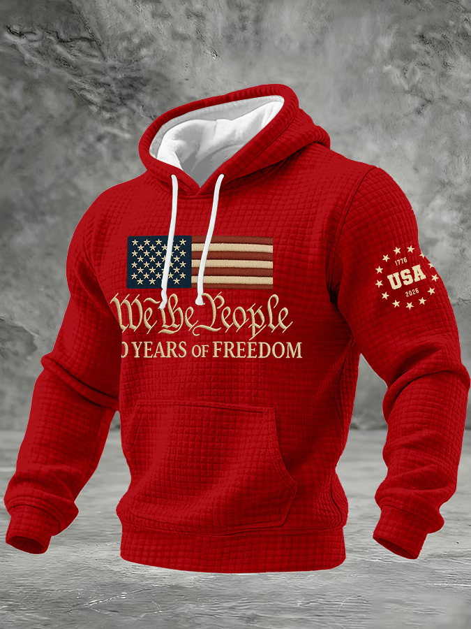 250th Anniversary Of Freedom We The People Red Hoodie, Pullover Hoodie 4th Of July Gift