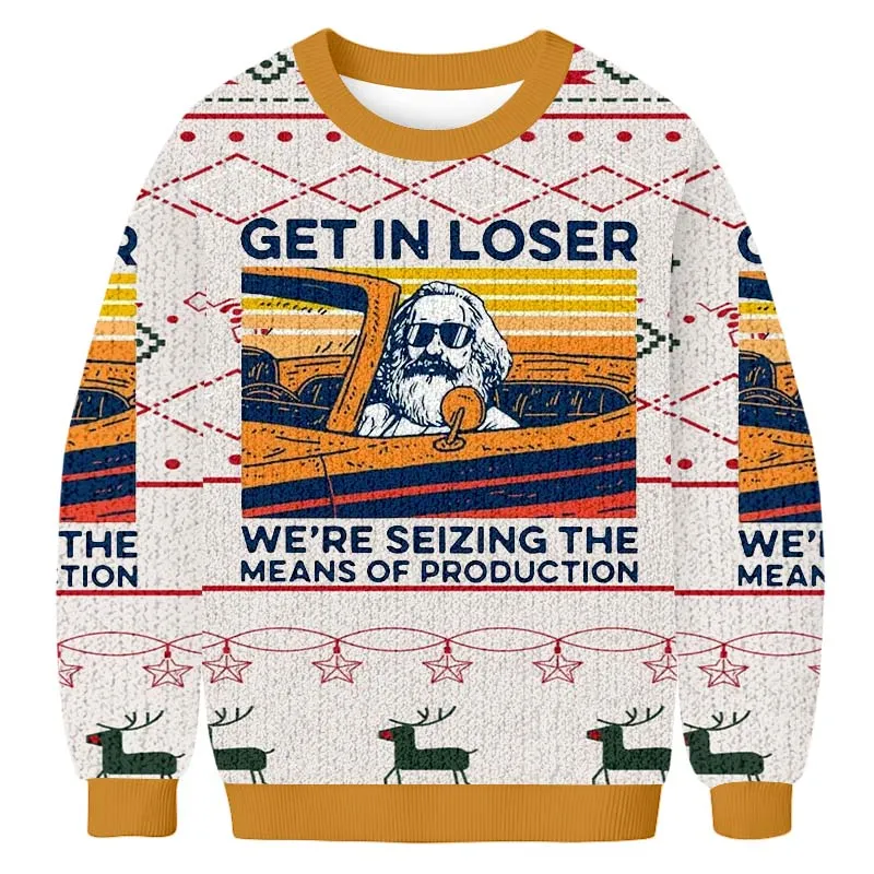 Get On Board Losers Funny Ugly Sweater, Ugly Xmas Sweater, Christmas Ugly Sweatshirt