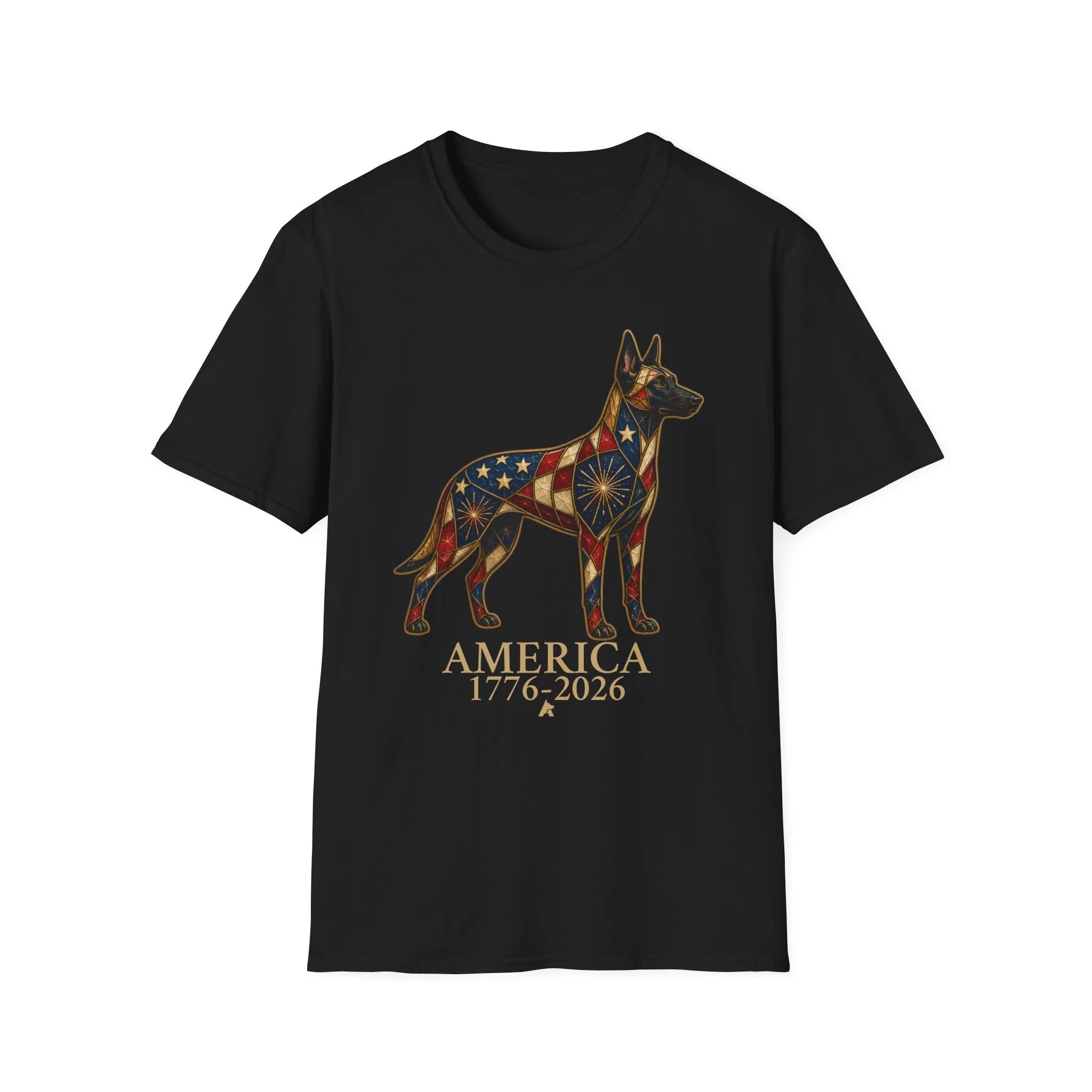 Belgian Malinois America 1776-2026 T-Shirt, America 250 Celebrations, Patriotic T-Shirt