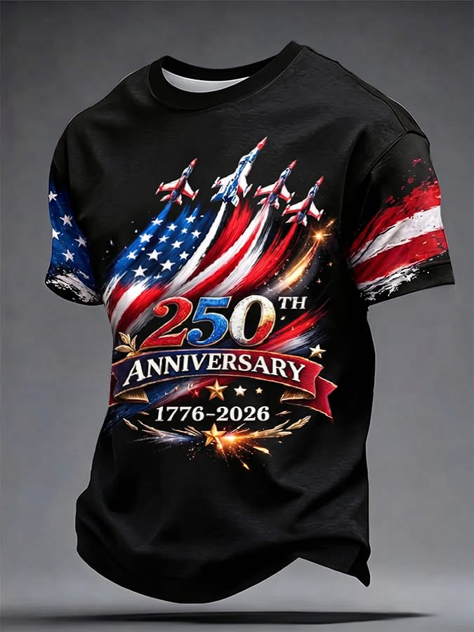 Red White Blue Fighter Jets 250th Anniversary T-Shirt, 1776–2026 USA Patriotic Tee, Independence Day Shirt
