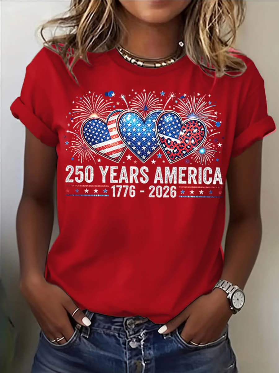 250 Years America Shirt, 1776–2026 USA Shirt, 4th Of July Shirt, Patriotic Womens Tee