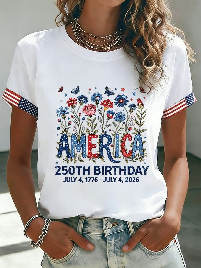250th Birthday America Shirt, 1776–2026 USA Shirt, 4th Of July Shirt, Patriotic Womens Tee