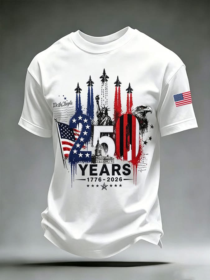 America Fighter Jet 250 Years Anniversary T-Shirt, 1776–2026 USA Patriotic Tee, Independence Day Shirt