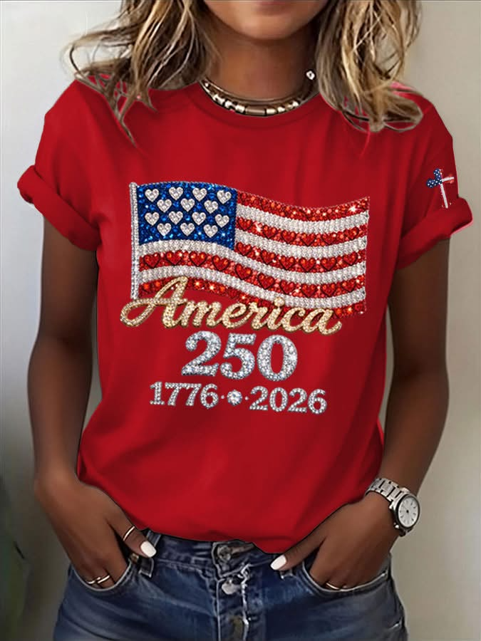 America 250 Years Freedom Shirt, 1776–2026 USA Shirt, 4th Of July Shirt, Patriotic Womens Tee