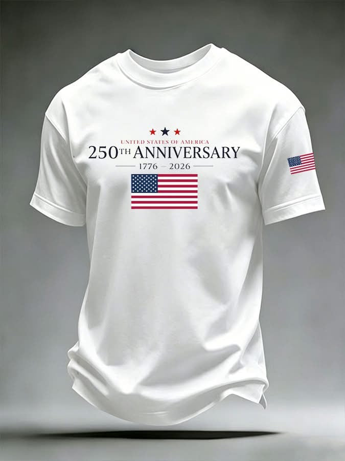 Minimalist USA Flag Shirt, United States 250th Anniversary Design, America 250 Years Shirt
