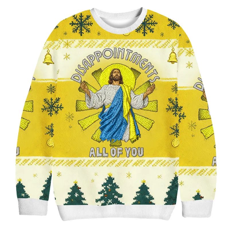 Funny Jesus Disappointments All Of You Ugly Sweater, Funny Christmas Ugly Sweatshirt, Christian Christmas Sweaters