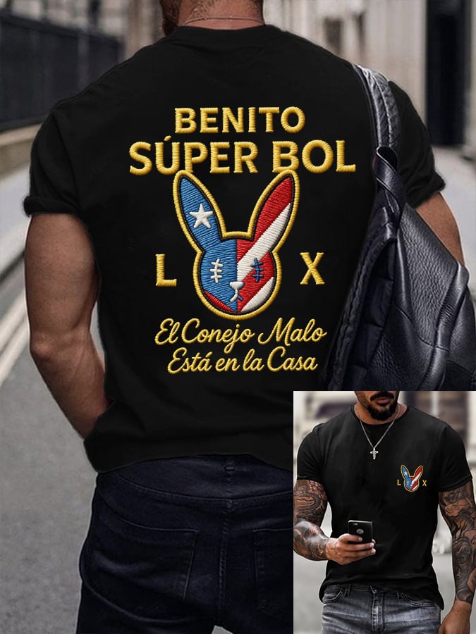 Benito Bowl LX Halftime Show 2026 Big Game Best Half-time Moment Print Football Tee, Game Day Bunny Shirt