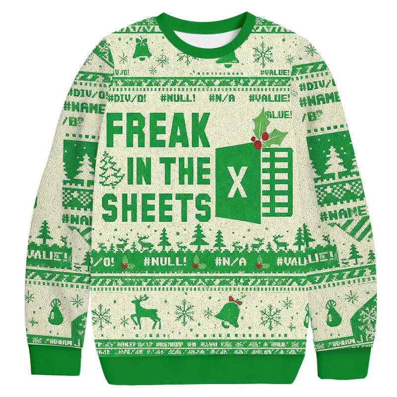 This Calls for a Spreadsheet Vintage Christmas Sweater, Ugly Xmas Sweater, Christmas Ugly Sweatshirt