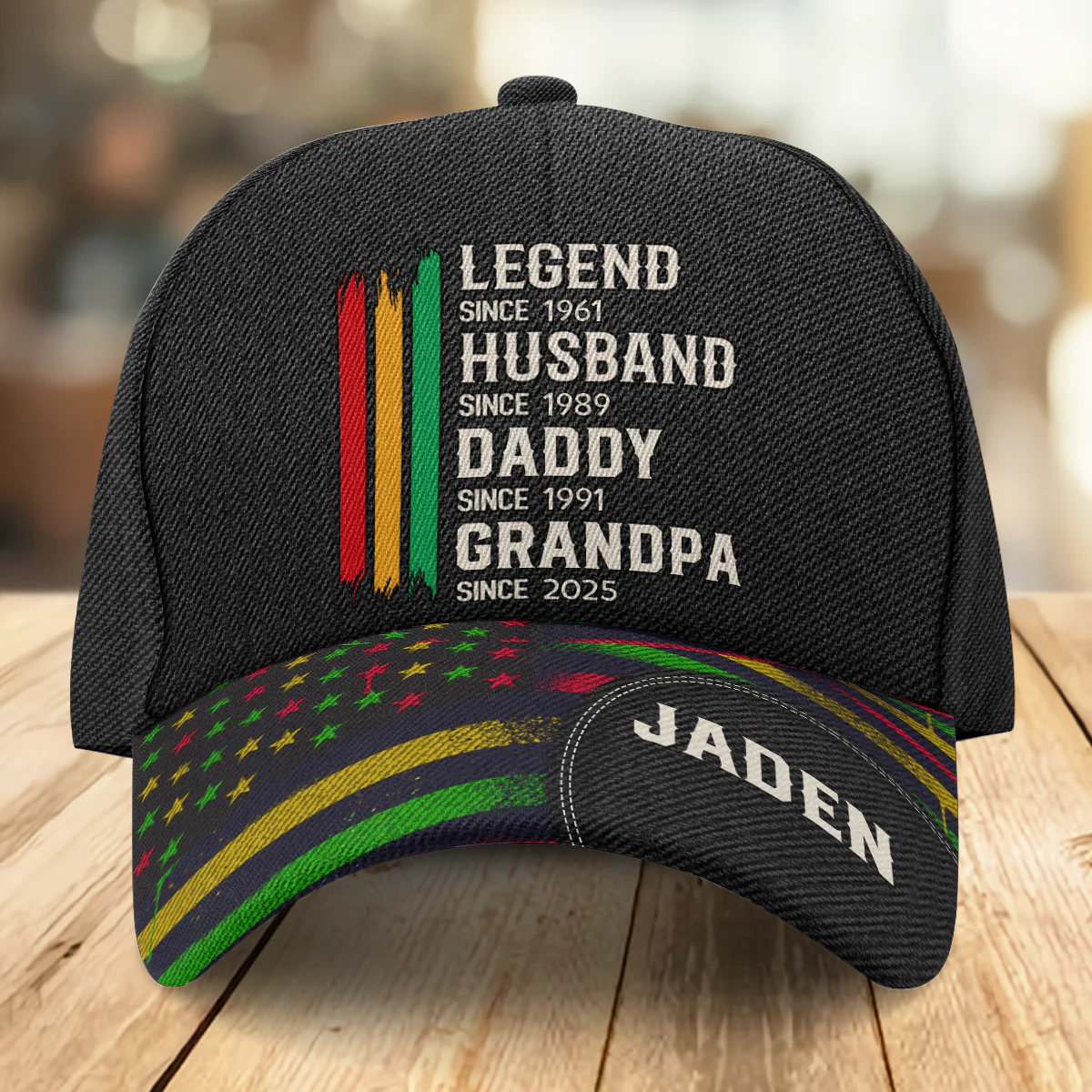 The Black Legend Custom Printed Hat, Father's Day Gift For Grandpa, Personalized Gift For Dad
