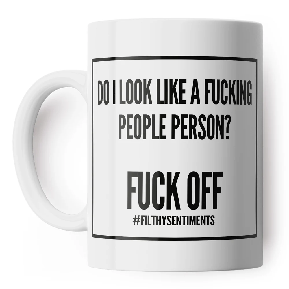People Person Fck Off Ceramic Mugs, Funny Ceramic Mug, Funny Coffee Mugs