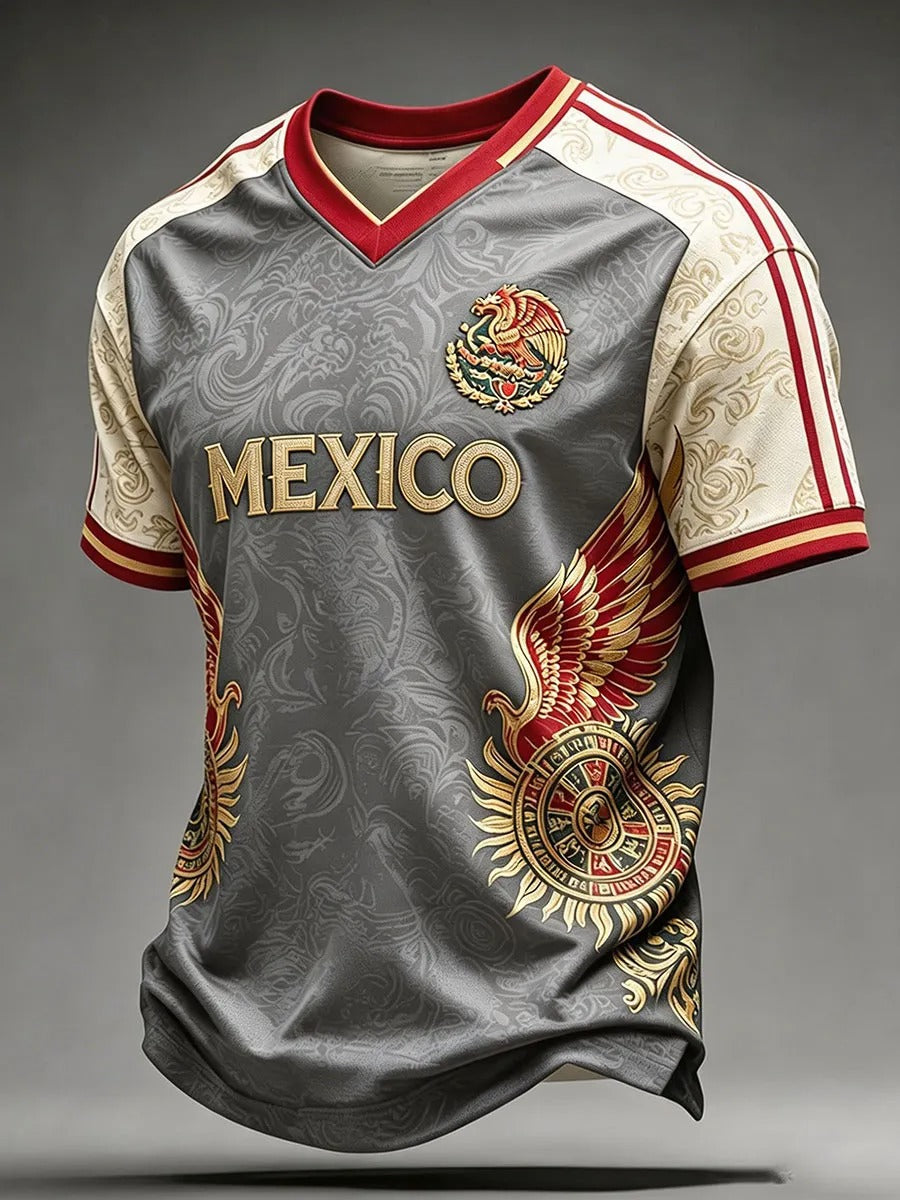 Mexico Black Aztec Eagle Soccer Jersey Shirt, FIFA World Cup Fan Shirt, Soccer Supporter Tee