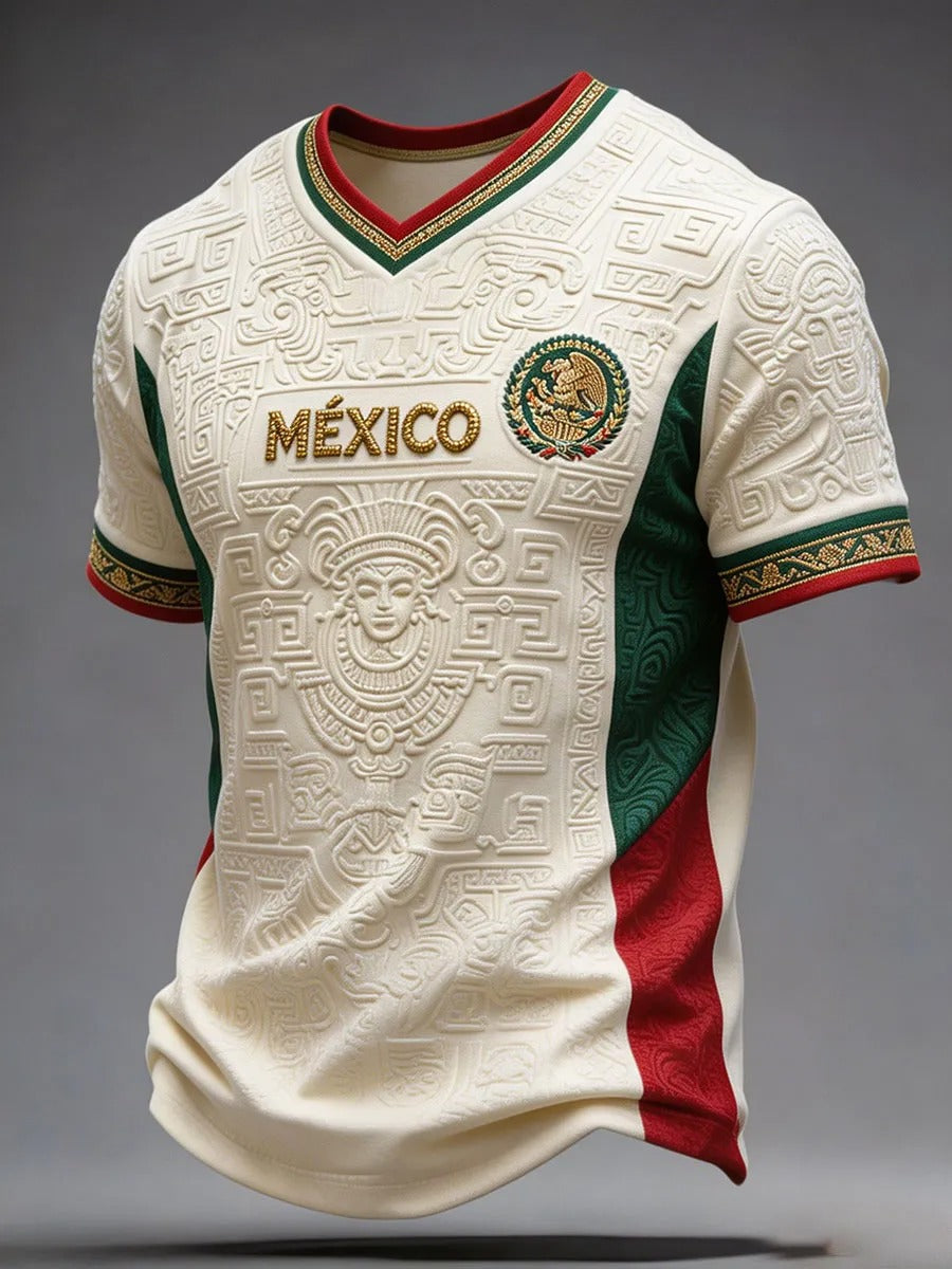 Mexico Football V-neck Shirt Soccer Champion Shirt Gameday Soccer Shirt