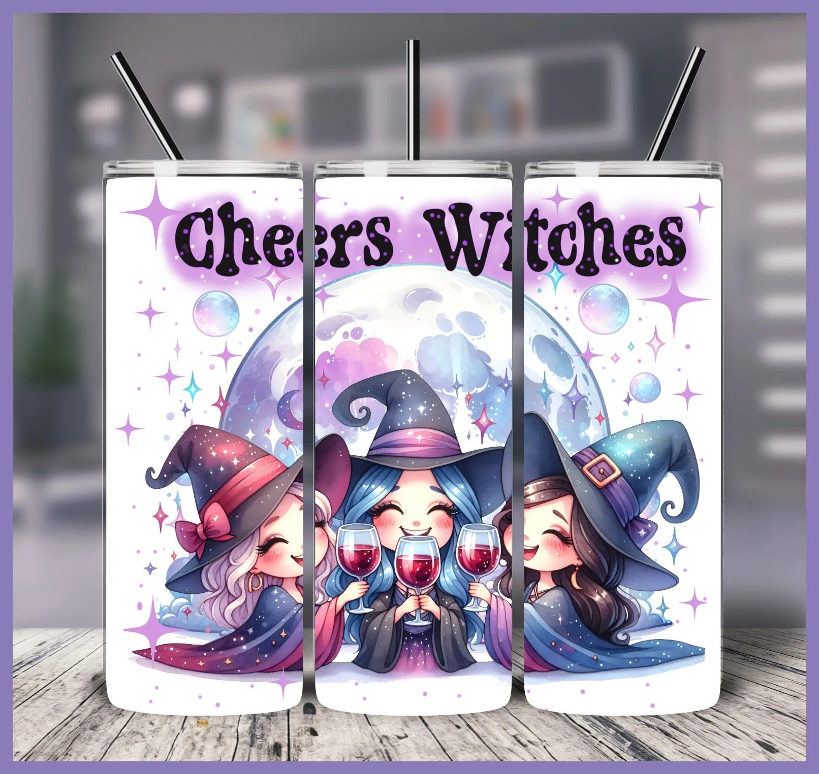 Cute Pastel Halloween 20oz 30oz Tumbler, Funny Cheers Witches, Halloween Gifts