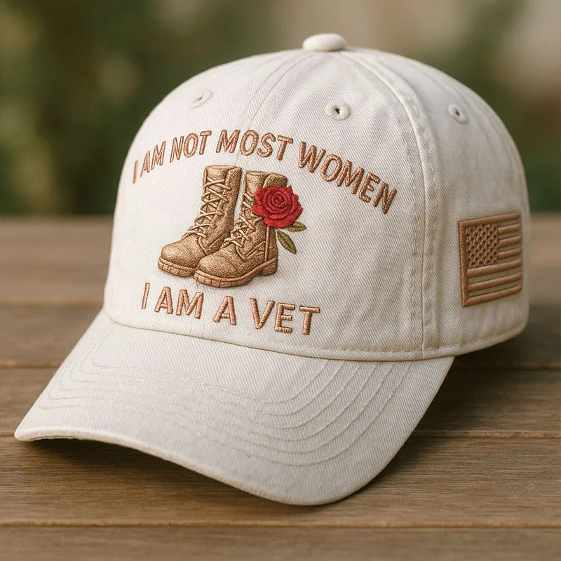 Women's Veterans Hat, Denim Baseball Cap, American Patriotic Gift, Premium Hat, USA Cap