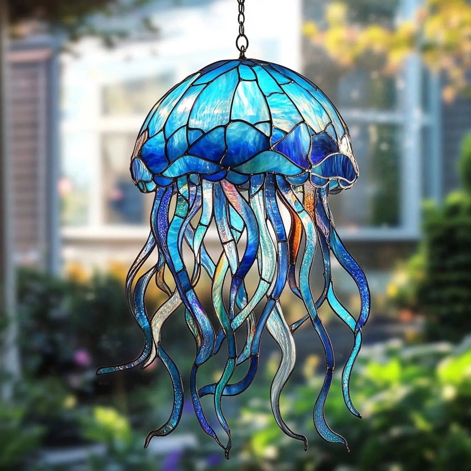 Jellyfish Suncatcher, Acrylic Window Hanging, Jellyfish Decor, Jellyfish Sun Catcher For Window Hanging