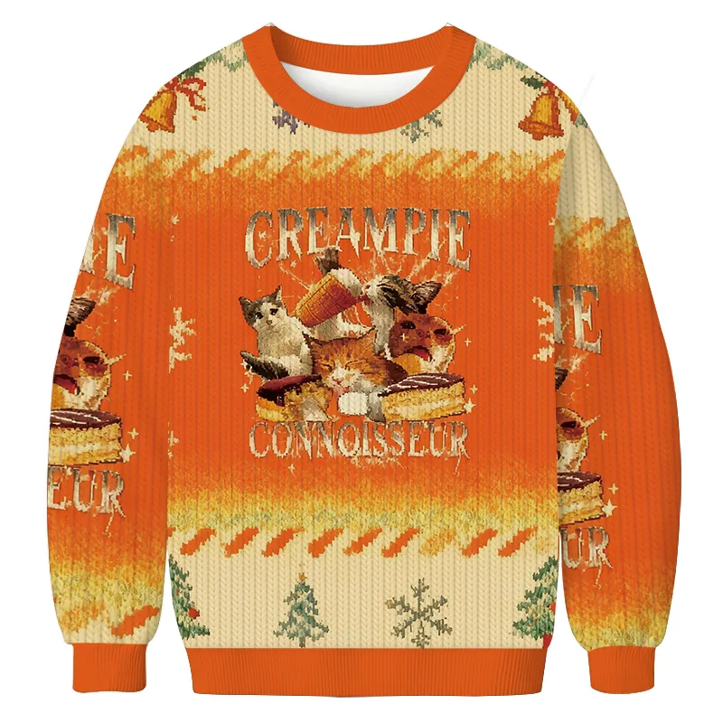 Creampie Connoisseur Meme Vintage Christmas Sweater, Ugly Xmas Sweater, Christmas Ugly Sweatshirt