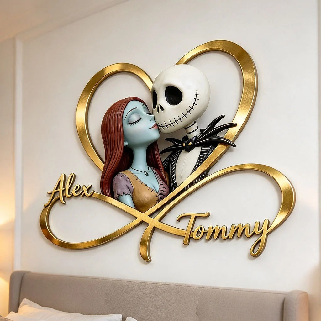 We're Simply Meant To Be Personalized Metal Sign, Gothic Wall Decor, Couple Gifts