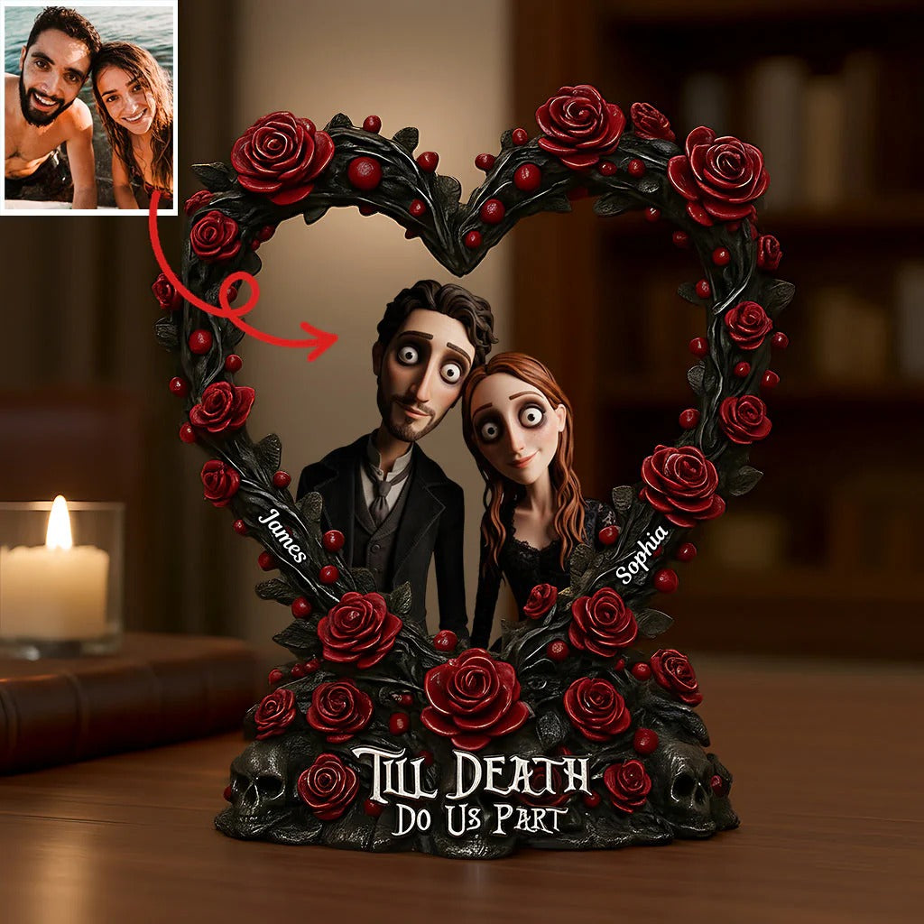 Custom Photo Gothic Theme Acrylic Plaque, Unique Valentines Gifts, Gifts For Anniversary Couple