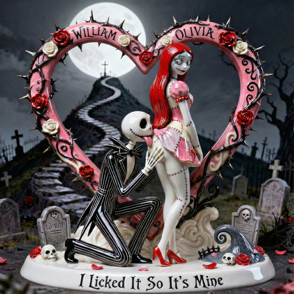 I Licked It So It's Mine Nightmare Couple Acrylic Plaque, Personalized Acrylic Plaque, Couple Valentine Gift, Wedding Gift