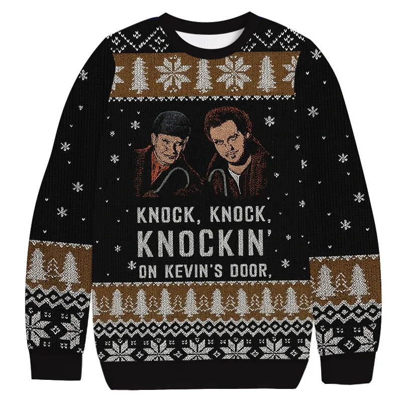 Knock Knock Knockin On Kevin's Door Vintage Christmas Sweater, Ugly Xmas Sweater, Christmas Ugly Sweatshirt