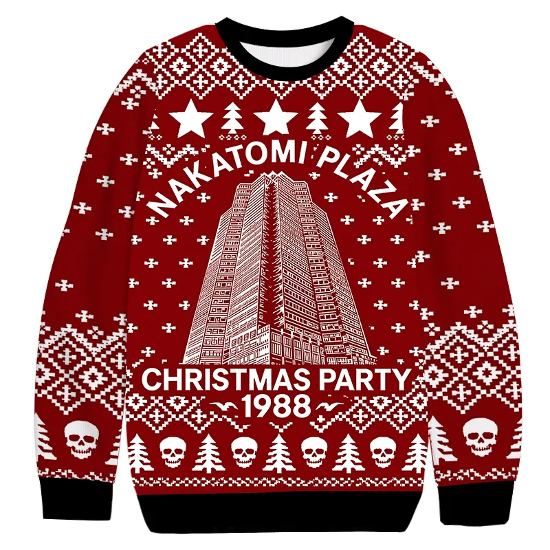 Nakatomi Plaza Christmas Party 1988 Christmas Sweater, Funny Die Hard Christmas Ugly Sweatshirt