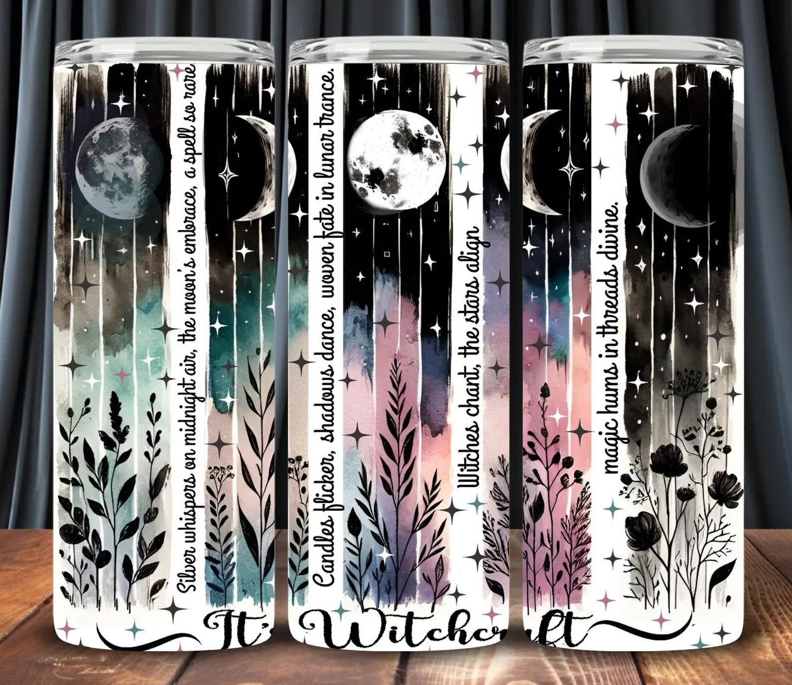 Mystical Moon Phases 20oz 30oz Tumbler, Funny Witchcraft Halloween, Halloween Gifts