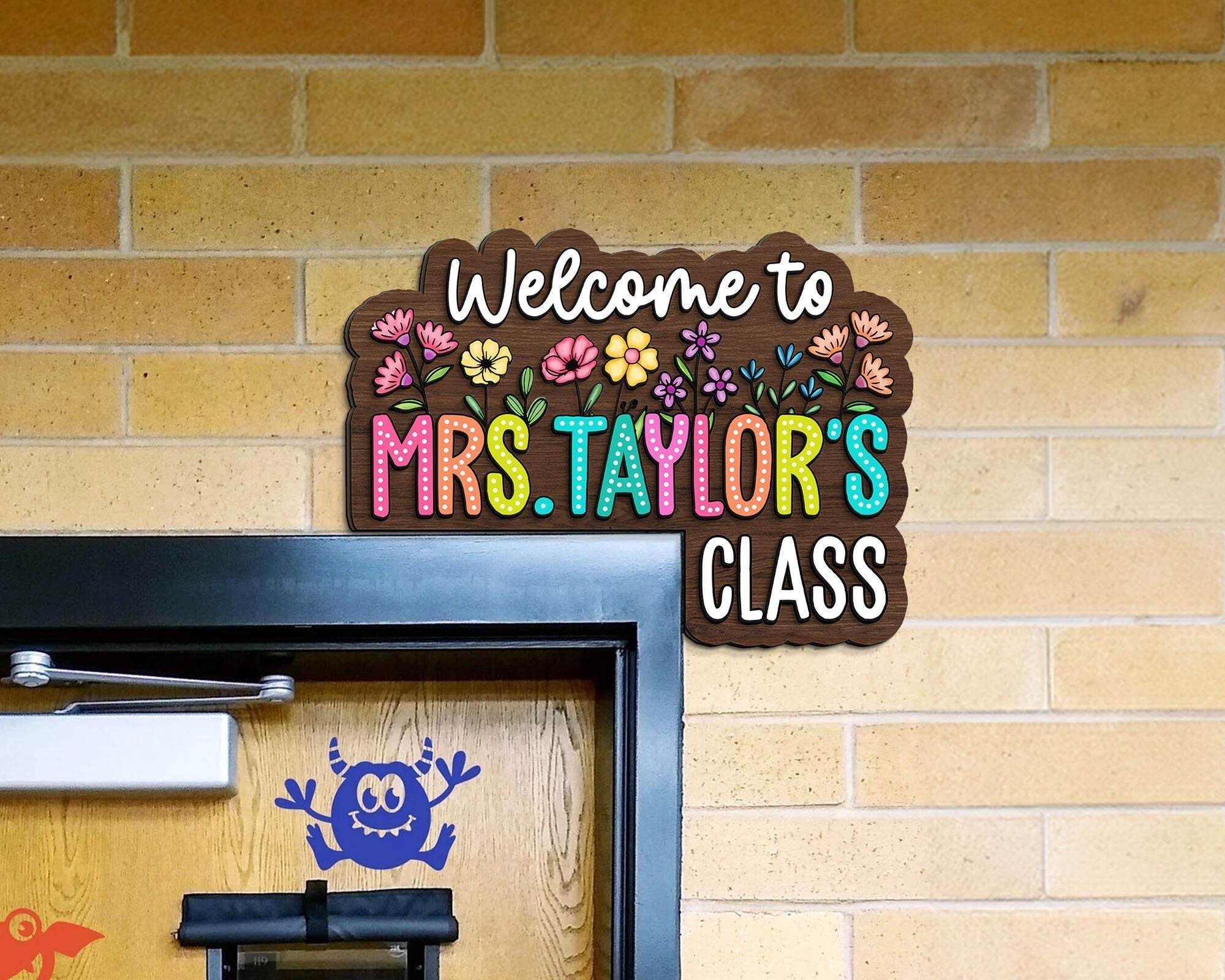 Classroom Decor, Teacher Name Sign, Teacher Gifts, Teacher Appreciation Gift, Corner Sign