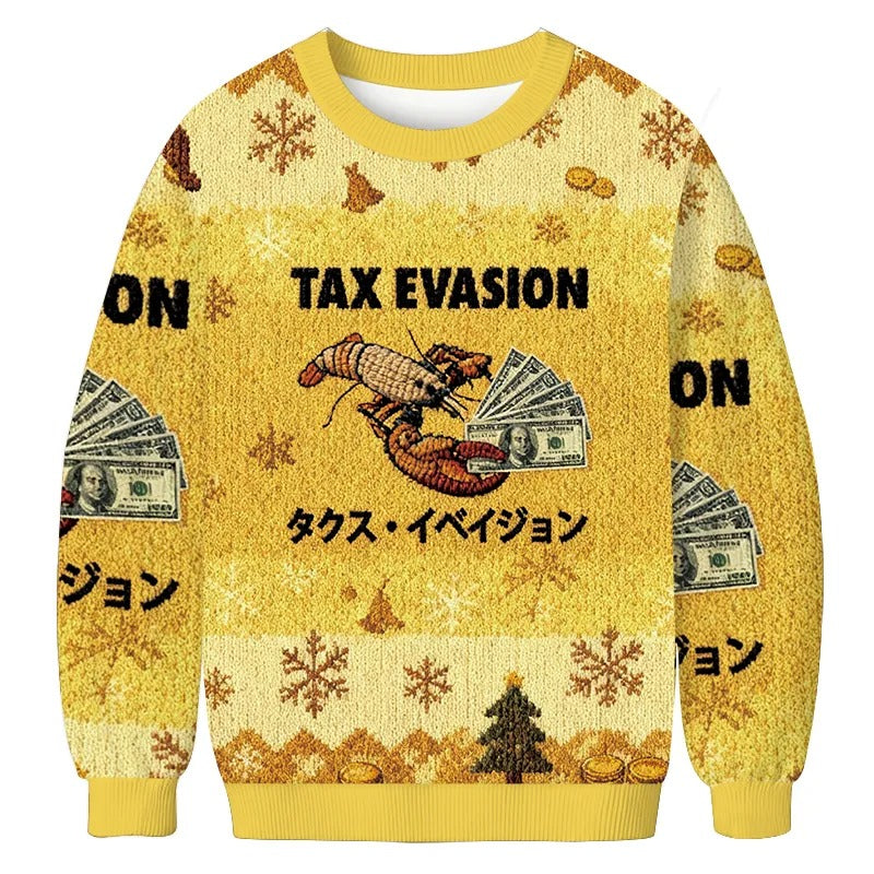 Tux Evasion Ugly Sweater, Unique Christmas Gifts, Christmas Ugly Sweatshirt