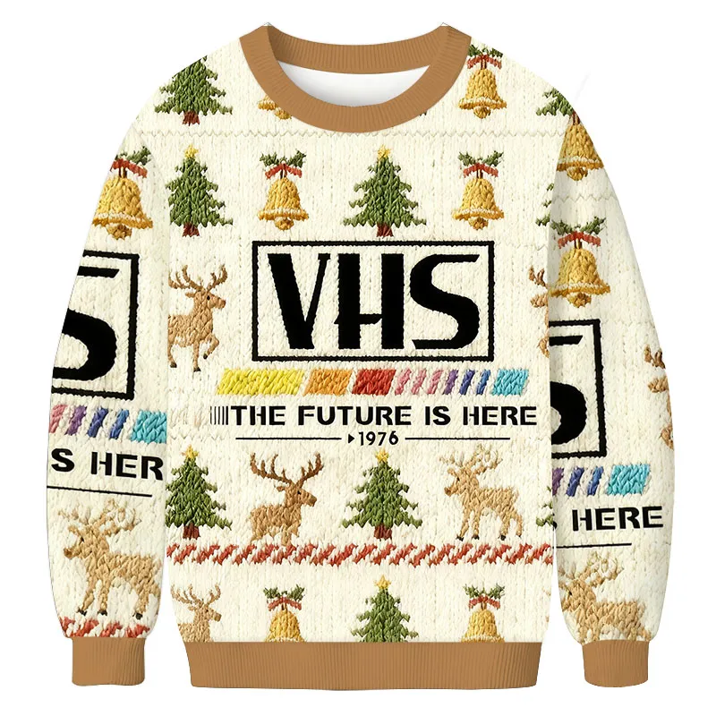 VHS 1976 Vintage Ugly Sweater, Vintage Christmas Sweater, Ugly Xmas Sweater, Christmas Ugly Sweatshirt