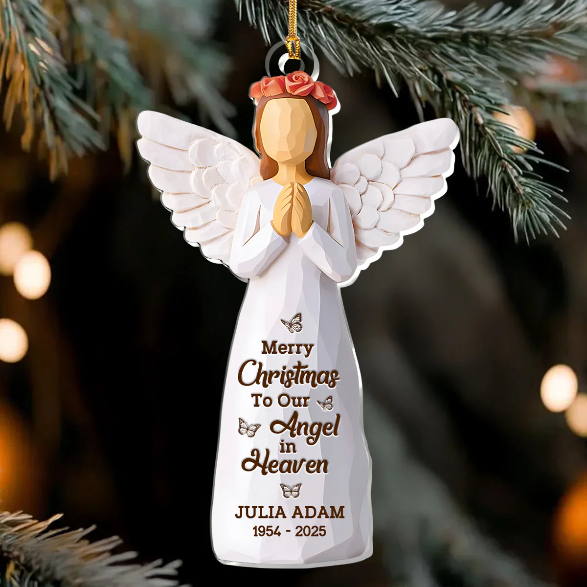 Merry Christmas From Heaven Ornament, In Memory Ornaments, Memorial Christmas Ornament